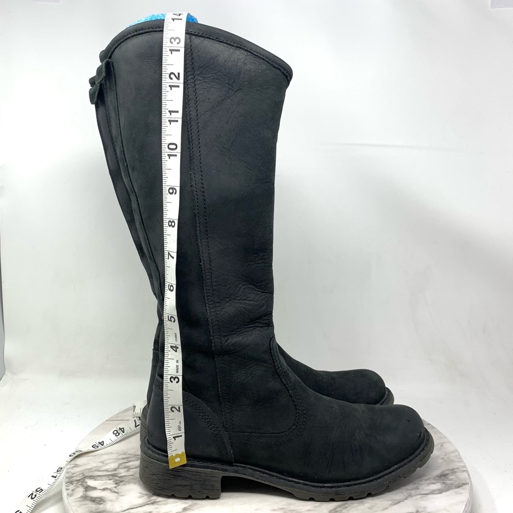 Timberland Earthkeepers Stoddard Black Nubuck Waterproof Boots 7 Moto Edgy - Picture 13 of 16